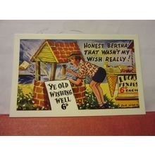 SAUCY SEASIDE POSTCARD unused H.B. Ltd no 8005 humour wishing well =