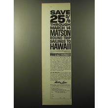 1960 Matson Lines Cruise Advertisement - Save 25% through March 14
