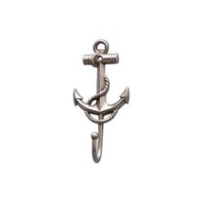 Pack Of 2] Silver Finish Anchor And Rope With Hook 7""