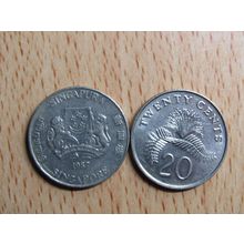 Singapore 1987 20 Cents Coin