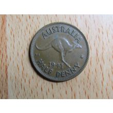 Australia 1941 1/2d Half Penny Coin