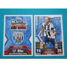 327. Jonas Olsson - West Brom - Match Attax 2013/14 Football Card EF1