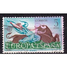 SPAIN 1966 EUROPA BULL FIGHT 5 pta USED SG1808