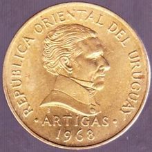 1968 Uruguay 10 Pesos Coin