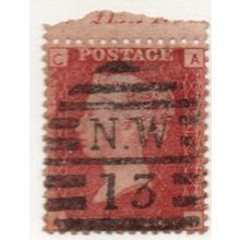 Sg43 1d red plate 211 fine used " A C " (REDS)