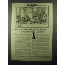 1922 Du Pont Products Ad - Brought Wealth of Comforts