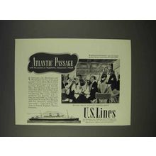 1939 U.S. Lines Cruise Ad - Atlantic Passage