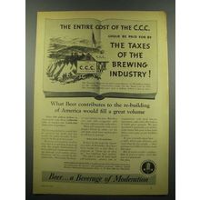 1939 United Brewers Industrial Foundation Ad - C.C.C.