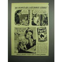 1948 Swifts' Pard Dog Food Ad - A Sit-Down Strike