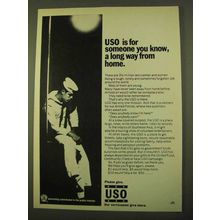 1970 USO United Service Organization Ad - Long Way