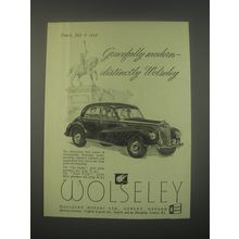 1949 Wolseley Cars Ad - Gracefully modern - distinctly Wolseley