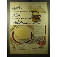 1950 Campbell's Cream of Mushroom Soup Ad - So fresh