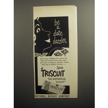 1951 Nabisco Triscuit Crackers Ad - Be a date dazzler