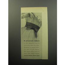 1957 Lord & Taylor Belt Advertisement - A Pleated Ribbon