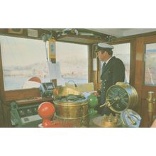 Paddle Steamer Waverley Deck Ship Captain Rare 1980s Postcard