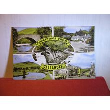 multiview, CALLANDER, STIRLING, SCOTLAND unused vintage postcard by M & L. #