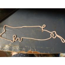 womens pink long box chain necklace