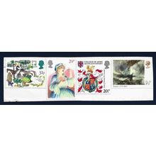 GREAT BRITAIN QE2 4 stamps on paper appears uncancelled @J725