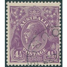 Australia 1930 5d on 4½d violet Die II Without surcharge SG120a CTO