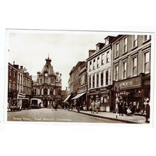 Devon postcard Town Hall Fore Street Tiverton