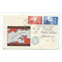 channel islands sgc1 sg c2 sg c1 first day cover. 1 small tone spot on envelope