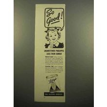 1939 Libby's Pineapple Juice Ad - So Good!