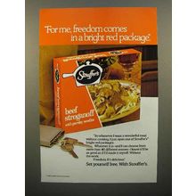 1982 Stouffer's Beef Stroganoff Ad - Freedom Comes