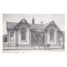 Stratford Post Office in 1905 Taranaki New Zealand Postcard