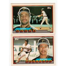 Two 1989 Topps Big Pirates cards #131 Gary Redus, #196 Rafael Belliard