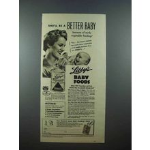 1939 Libby's Baby Food Ad - She'll Be Better
