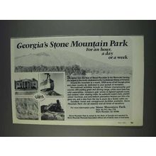 1982 Stone Mountain Park Georgia Ad - For an Hour