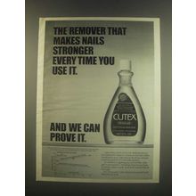 1985 Cutex Polish Remover Ad - Nails Stronger
