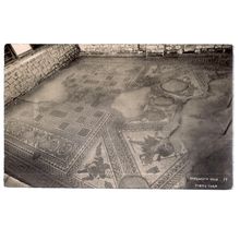 MOSAIC, CHEDWORTH ROMAN VILLA, GLOUCESTERSHIRE unused vintage postcard #