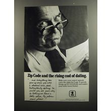1979 U.S. Mail Ad - Zip code and the rising cost of dating