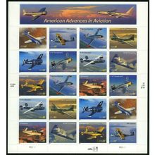 Advances in Aviation Sheet of Twenty 37 Cent Postage Stamps Scott 3916-24