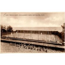 Tennis Court Convalescent Home Northcliffe Filey Yorkshire Old Postcard