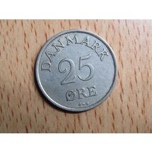 Denmark 1956 25 Ore Coin