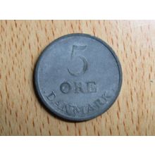Denmark 1958 5 Ore Coin
