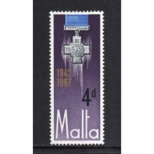 Malta - 1967 - 4d, 25th Anniv. of George Cross Award (sg380) Mint Hinged