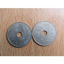 Denmark 1977 25 Ore Coin