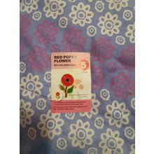 red popy flower brooch pin
