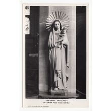 Madonna & Child St Stephen on the Cliffs Church Blackpool Postcard RP Lancashire