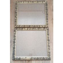 2 Vintage Picture Photo Frame Gilded Wood 14x12 Glazed