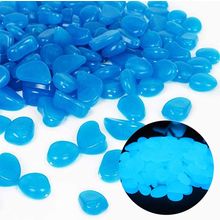 Oubest Fish Tank Rocks Glow Blue/Glow in the Dark Pebbles for Garden/Fish Tank/A