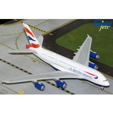 AIRBUS A380 BRITISH AIRWAYS REG: G-XLEE WITH STAND - GEMINI JETS G2BAW1340 1/200
