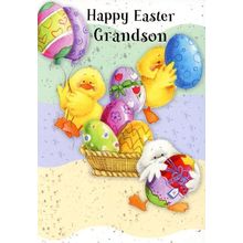 Happy Easter Grandson - Easter Greeting Card - 22678
