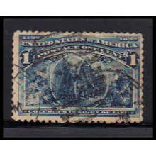 Used 230 1c Columbus in Sight of Land Just Clears K0838