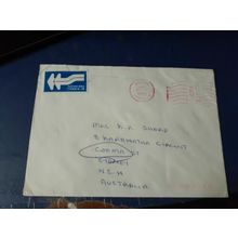 zimbabwe to australia commercial 1990 cover used special postmark as in pic