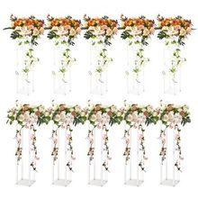 10PCS 23.6inch High Wedding Flower Stand, With Acrylic Laminate,Acrylic Vase...