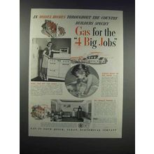 1938 American Gas Association Ad - In Model Homes